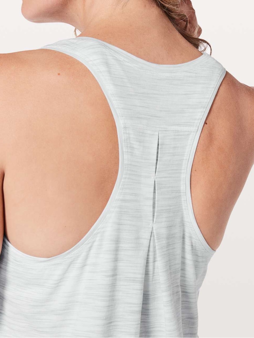 Lululemon Love Tank Pleated Space Dye Ice Grey Alpine White - Picture 8 of 8